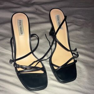 Steve Madden Black Strappy Heels